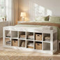 Tribesigns White Storge Cubes, Wood Storage Organizer, Modern 52" Shoe Entryway Bench