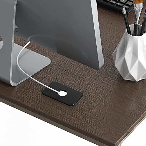 SHW Mission 55 x 60 L-Shape Home Office Computer Desk, Espresso | Reversible Desktop Design - color: Espresso, size: 55-Inch L-Shaped