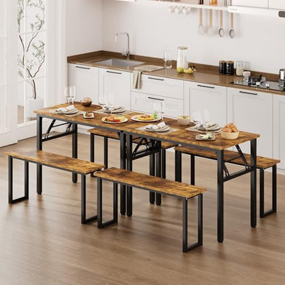 Need Office Computer Desk -35.8 L Sturdy and Heavy Duty Folding Laptop Table,Writing Table/Home Office Desk/Sewing Table, No Assembly Required, Rustic Brown & Black Frame - color: Rustic Brown & Black Frame, size: 35.8inch
