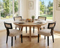 RIVOVA Rattan Dining Chairs Set of 4, Modern Dining Chair, Kitchen Dining Room Chair, Curved Cane Back Upholstered Linen Fabric Dining Chairs with Black Wood Frame, Beige - color: Beige Black Rattan