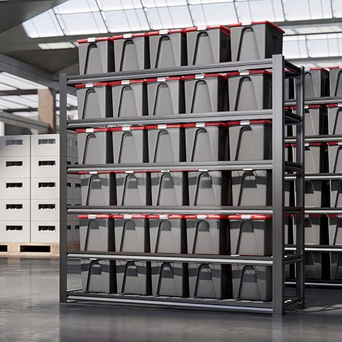 6T 62" W x 24" D x 84" H Garage Shelving Heavy Duty Metal Shelving 6000LBS Storage Shelves Adjustable Metal Shelves for Storage Industrial Garage Shelves for Warehouse Basement - size: 6T 62" W x 24" D x 84" H