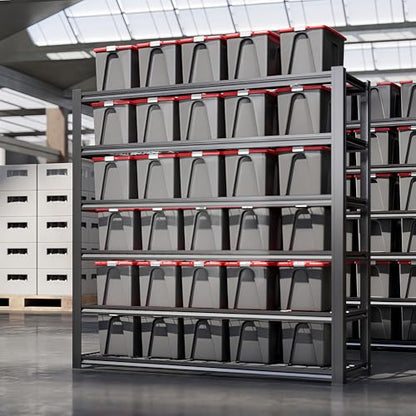 6T 62" W x 24" D x 84" H Garage Shelving Heavy Duty Metal Shelving 6000LBS Storage Shelves Adjustable Metal Shelves for Storage Industrial Garage Shelves for Warehouse Basement - size: 6T 62" W x 24" D x 84" H