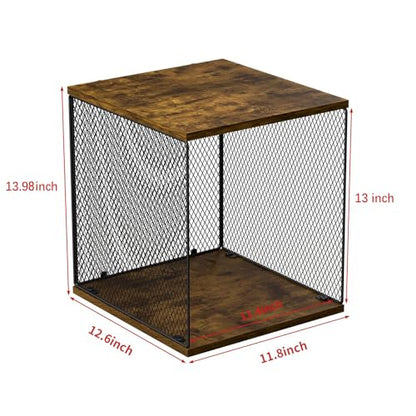 Honkazita 1 Cube Vinyl Record Storage Furniture - DIY Stackable 40-55 Vinyl Album Visualize Storage - Natural Wooden Organizer Crate Cabinet