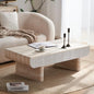 46.85" Faux Marble Coffee Table with Drawer Faux Travertine Pattern Rectangular Coffee Table for Living Room Wood Center Table Accent Tea Table for Apartment Office, Mars Pattern - color: Faux Marble-rectangular-46.85inch