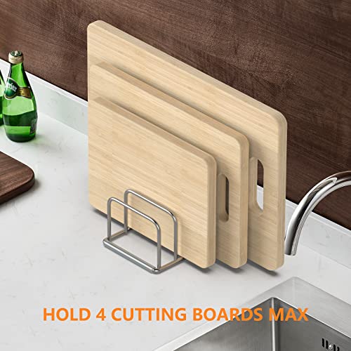 KORRTFID Cutting Board Organizer Stand Holder,304 Stainless Steel Chopping Board Holder,Pot Pan Lid Holder Rack kitchen Shelf Bakeware,Cookie Sheets Organizer (1.0 Inch Width Slots) - size: 1.0 in Slot
