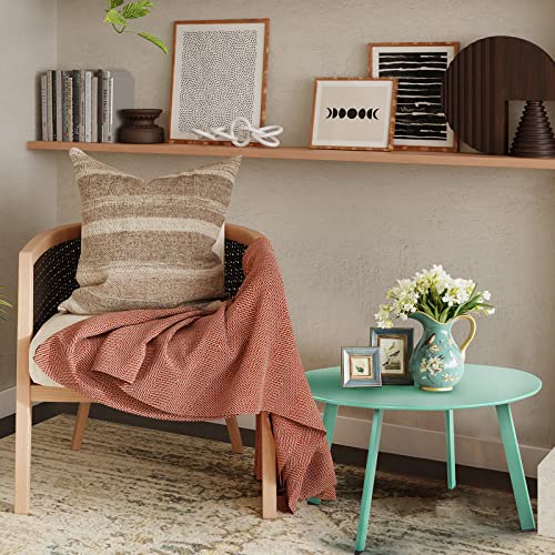 Grand Patio Round Steel Patio Coffee Table, Weather Resistant Outdoor Large Side Table, Mint Green… - color: Mint Green, style: 1 PC