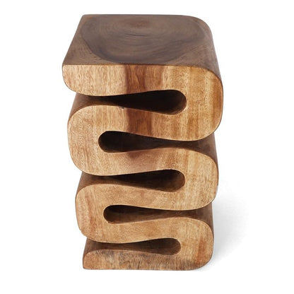 Rutledge & King Aspen Wood End Table - Unique Wooden Side Table - Mid Century Saur Wood Side Table - Small Accent Table - Mid Century Modern Decor - color: Natural, style: Aspen