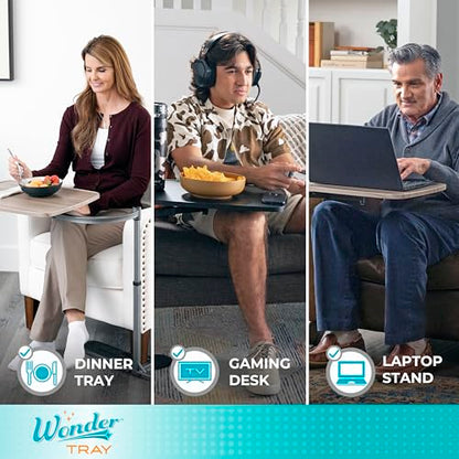 Stander Wonder Tray, Adjustable Swivel Table, Large Laptop Stand, Couch Desk, Side Tables & Gaming Bench, TV-Trays for Eating on Couches, Chairs, Recliners, Maple - color: Maple, size: Large