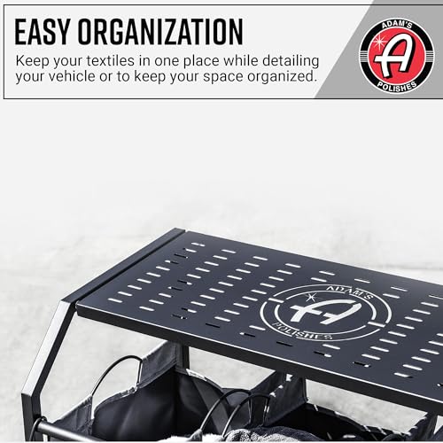 Adam's Polishes Detailing Towel Cart for Dirty Laundry, Cloths, Rags, Clothes, Hamper Basket in Garage, Laundry Room, Home, Storage Etc.