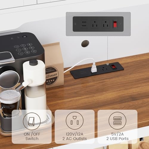 Itaar 71" Pantry Cabinet with Charging Station and LED Light, Kitchen Pantry Cabinet with Microwave Stand, 47.2" Wide Kitchen Storage Cabinets with Storage Cart 3 Tier for Dining Room, White - color: White