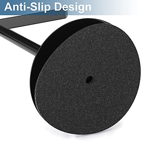 Towel Rack T-Shape Hand Holder for Bathroom,Headband and Lightweight Bathroom Racks,Kitchen Black Holder,Stainless Steel Waterproof Counter Organizer - color: Black