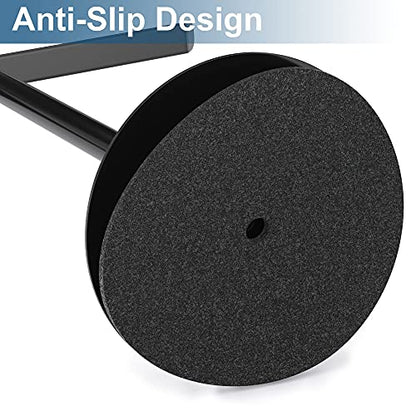 Towel Rack T-Shape Hand Holder for Bathroom,Headband and Lightweight Bathroom Racks,Kitchen Black Holder,Stainless Steel Waterproof Counter Organizer - color: Black