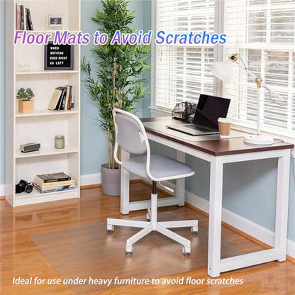 JanJunDec 1.5mm Thick 3660 Inch Clear Table Cover Protector, PVC Desk Pad, Anti-Slip Mat, Plastic Rectangle Protector for Writing, Coffee Dresser, Dining Table - size: 36x60 Inch