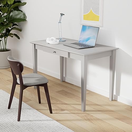International Concepts Writing Desk with Drawer - color: Washed Gray Taupe