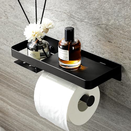 Decor Toilet Paper Holder - Small Bathroom Decoration Holder Toilet Air Freshener, Small Bathroom Accessories, Matte Black - color: Matte Black