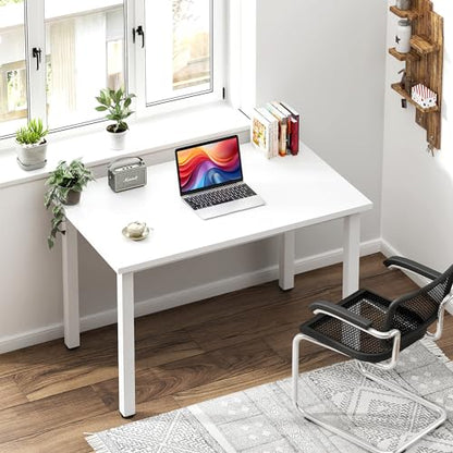 Need Small Computer Desk, 31.5 Inch Sturdy Writing Table, Narrow, White | Metal Frame, Dorms & Bedrooms, Teens Study Table, Home Office, Adjustable Feet, Water-Resistant, Easy Assembly - color: White, size: 31.5 inches