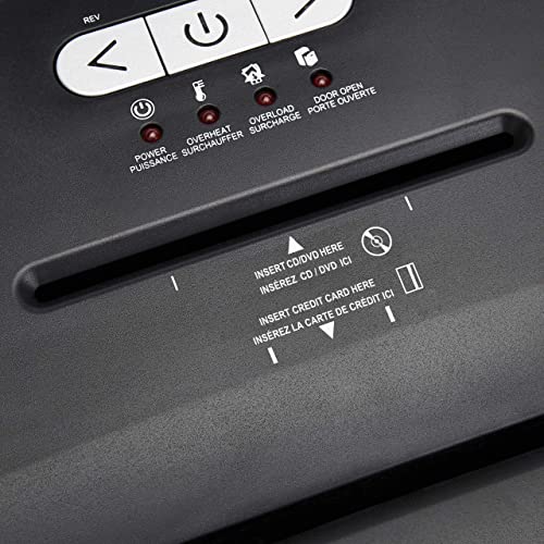 Amazon Basics 18 Sheet Cross Cut Paper, CD, and Credit Card Shredder with 6 Gallon Bin, 30 Minutes Continuous Run Time, Black - color: Black, size: 18 Sheet