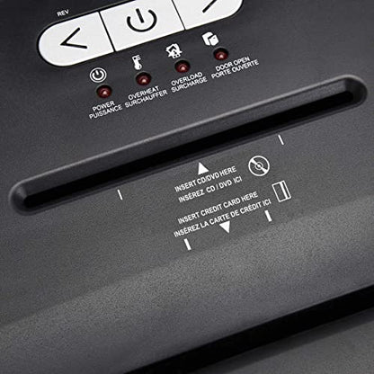 Amazon Basics 18 Sheet Cross Cut Paper, CD, and Credit Card Shredder with 6 Gallon Bin, 30 Minutes Continuous Run Time, Black - color: Black, size: 18 Sheet
