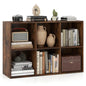 Giantex 6-Cube Bookcase, 3-Tier Cubby Bookshelf, Horizontal Vertical Display Rack with Anti-Tipping Kits, Modern Storage Organizer Shelf Unit for Living Room, Home Office, Rustic Brown | Horizontal Vertical Display Rack with Anti-Tipping Kits, Modern Stor