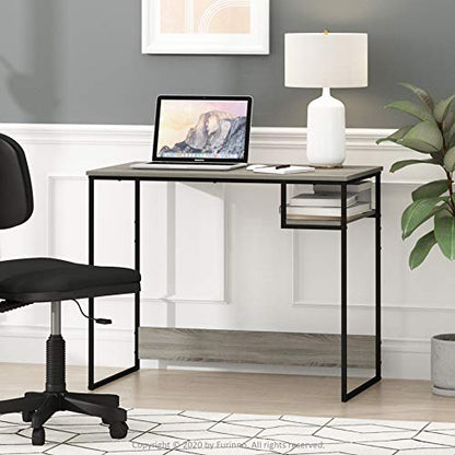 Furinno Moretti Lifestyle Study Desk, 35 Inches, French Oak Grey - color: French Oak Grey, size: 35 inches