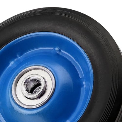4 PCS 8 Inch Solid Rubber Tire, Black Blue Solid Rubber Wheels, Hand Truck Replacement Wheels for Garden Carts, Wheelbarrows - size: Blue 4Pcs