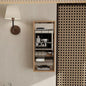 12" Bathroom Wall Mounted Storage Cabinet – Bathroom Mirror Cabinet with Interior Mirror & Removable Acrylic Organizer, Plywood Wall Cabinet for Cosmetics, Toiletries - size: 12"-F