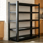 20" D Metal Garage Shelving Heavy Duty, 45" W Steel Storage Shelving, 5 Tier Adjustable Standing Shelf Units for Basement, Industrial, Shop, Pantry, Warehouse, Kitchen, Black - size: 5 Tier 45.3" W x 19.7" D x 63" H