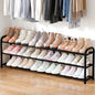 ENJOYBASICS 3 Tier Expandable Shoe Rack for Closet, Free Standing Metal Shoe Shelf Storage Organizer Holder 18 Pairs, Adjustable Width Shoe Rack for Entryway Small Space, Black - size: 3 Tier (6-18 Pairs)