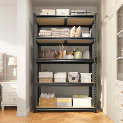 DurayLoly 5-Tier Storage Shelves, 2010LBS Adjustable Pantry Shelves, Metal Shelving Unit for Kitchen, Pantry, Closet, Laundry, Garage, 15.75" D × 31.55" W × 63.05" H - size: 63.05"H × 31.55"W × 15.75"D