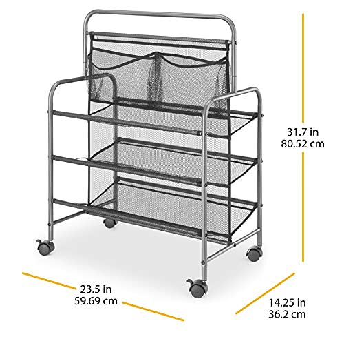 Whitmor 4-Tier Metal & Mesh Shoe Rack, Gunmetal - color: 4-tier,gunmetal