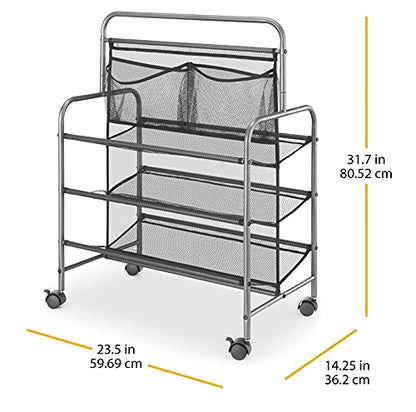 Whitmor 4-Tier Metal & Mesh Shoe Rack, Gunmetal - color: 4-tier,gunmetal