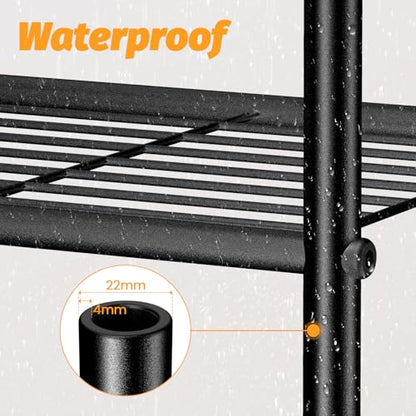 Abiglifty Storage Shelves, 4-Tier Wire Shelving, Metal Shelving with Adjustable Leveling Feet, Garage Storage for Bathroom, Closet, Kitchen - size: 4 Tier