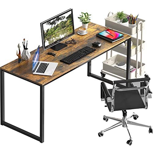 SHW Mission 48-Inch Home Office Computer Desk, Rustic Brown - color: Rustic Brown, size: 48-Inch