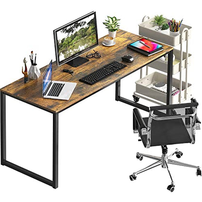 SHW Mission 48-Inch Home Office Computer Desk, Rustic Brown - color: Rustic Brown, size: 48-Inch