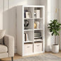 8-Cube Reversible Bookcase, 2-Inch Super Thick Frame Bookshelf, Cube Storage Organizer with Open Back, 15.4 x 30.8 x 57.5, for Bedroom, Home Office, Living Room, White - size: 8 Cube