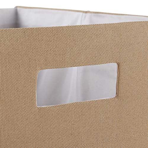 DII Collapsible Polyester Storage Cube, Solid, Lightweight and Durable, Large Square, 13x13x13, Stone - color: Stone, size: Large Square, 13x13x13"