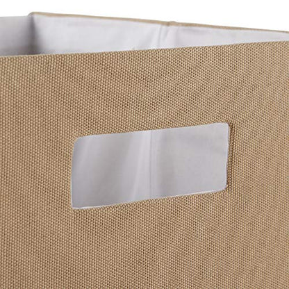 DII Collapsible Polyester Storage Cube, Solid, Lightweight and Durable, Large Square, 13x13x13, Stone - color: Stone, size: Large Square, 13x13x13"