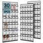 Kotkn Over the Door Shoe Organizer with 30 Breathable Mesh Pockets (2PC-White) - color: 2PC-White