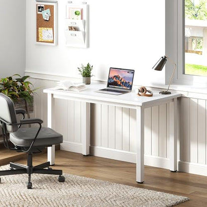 Need Small Computer Desk, 31.5 Inch Sturdy Writing Table, Narrow, White | Metal Frame, Dorms & Bedrooms, Teens Study Table, Home Office, Adjustable Feet, Water-Resistant, Easy Assembly - color: White, size: 31.5 inches