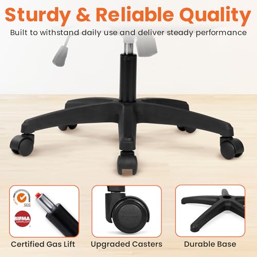NEO CHAIR Office Desk Gaming Chair Computer High Back Mesh Seat with Rolling Wheels Ergonomic Adjustable Comfy Flip-up Armrests Lumbar Support Height for Home (Black) - color: Black