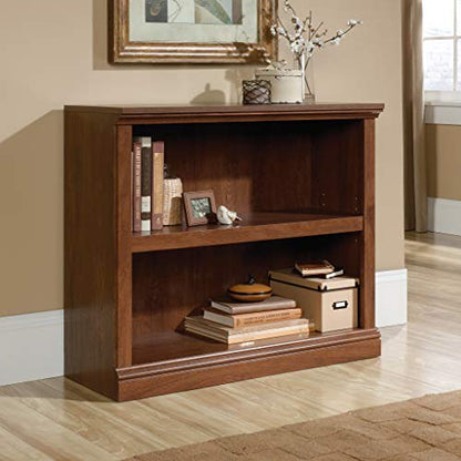 Sauder 2 Tier Book Shelf Wooden Bookcase Multipurpose Bookshelf for Home Office, Living Room, in Oiled Oak - color: Oiled Oak Finish