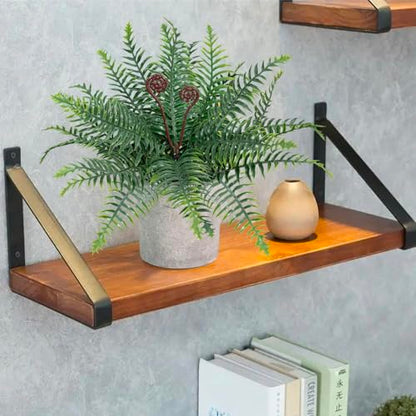 Artificial Boston Fern Potted Plants, 2 Pcs 15'' Fake Greenery Shrubs Plants in Pot for Home Office Living Room Desk Shelf Indoor - color: Green-2pcs