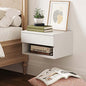 Nathan James Jackson Wall Mounted Floating Bedroom Nightstand with Storage Drawer and Modern Open Shelf Cubby, White - color: White, size: 1