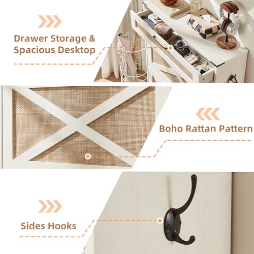 LEYAOYAO Shoe Cabinet Storage for Entryway with 2 Flip Drawers Rack Narrow Organizer Slim Hidden Wood Shoe Cabinet Furniture Off White - color: Off White