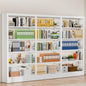 70.9" H Metal Bookshelf, Adjustable Bookcase, 5-Tier Heavy Duty Bookshelf with Bookend, Tall Bookshelves, Bookcase Shelf for Living Room, Office, Library,Classroom (White-108.3W) - color: White, size: 108.3" Wide