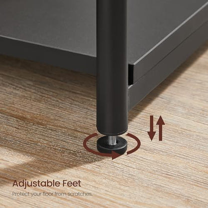 VASAGLE BARNET Collection - Side Table, Small End Table for Living Room, Modern Tall Nightstand, Bedroom, Office, Bathroom, Steel Frame, Ink Black ULET273B16 - color: Ink Black