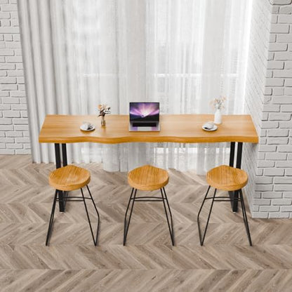 Narrow Bar Table,47.2in Counter Height Pub Tables,Space-Saving Industrial Bar Table for 2-3 Persons, Rectangular Tall Behind Couch Sofa Table,High Top Wood Console Tables for Home Living Room Kitchen - size: 47.2IN/120CM