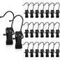 Hotop 48 Pieces Boot Hanger Clips for Closet, Laundry Hanging Hooks Heavy Duty Clips Boot Holder Portable Single Hooks Space Saving for Pants Jeans Clothes Hats Tall Towels (Black) - color: Black