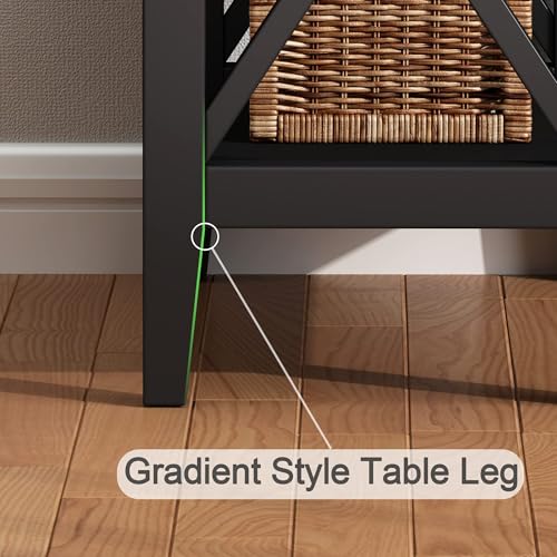 ChooChoo End Table, Flip Top Narrow End Table with Drawer, Set of 2 | Narrow Side Table with Flip Top, Accent Small Side Table Nightstand for Living Room, Bedroom, and Small Spaces, Black - color: Black, size: 2 Pack, style: Without Power