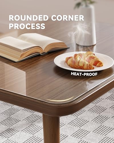 Clear Writing Desk Pad, 16’’x36” Heat Resistant Waterproof PVC Round Edge Durable Desk Protect Mat, Anti-Static Writing Mat Table Protector - size: 16" x 16"